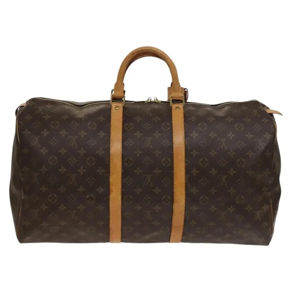 LOUIS VUITTON Monogram Keepall 55 Boston Bag M41424